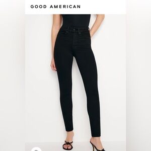 GOOD AMERICAN black skinny jeans